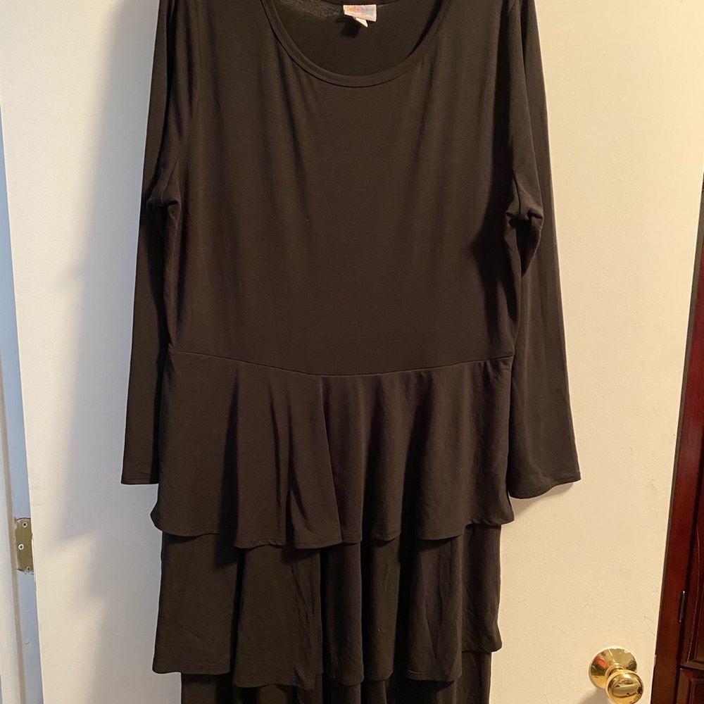 3X LuLaRoe Georgia Dress Black EUC
